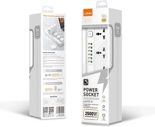LDNIO SC5614 Power Strip with 5 AC Outlets and 6 USB Charging Ports