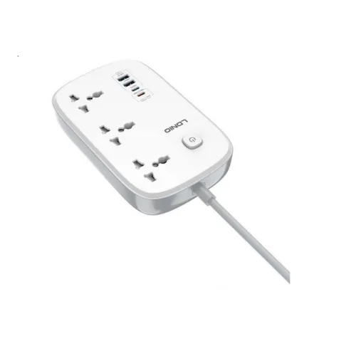 LDNIO SC6 3 Power Socket 3250W 2 USB + 2 PD Extension Power Cord