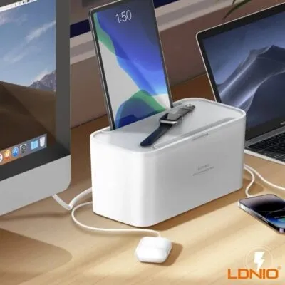 LDNIO SCW5311 2500W Power Strip Box – with 15W Wireless Charging + 5 Sockets + 3 USBs
