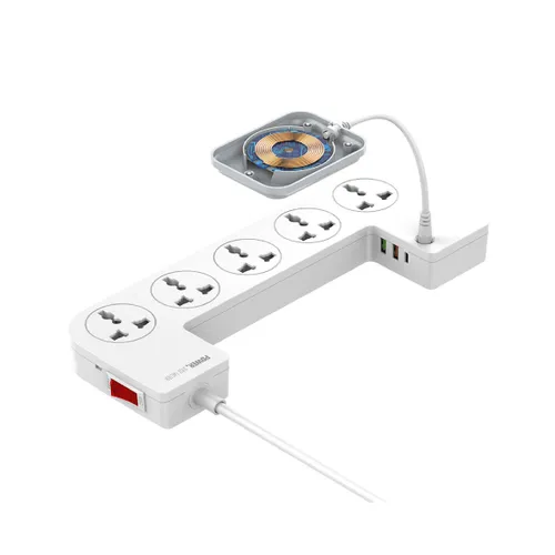 LDNIO SCW5354 Organizing Box Power Strip 15W Wireless Charger with 20W PD+QC output