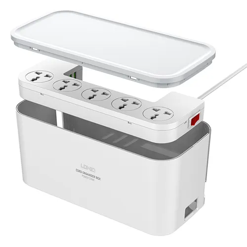 LDNIO SK5365 5 Power Socket + 3 USB Management Power Strip Box