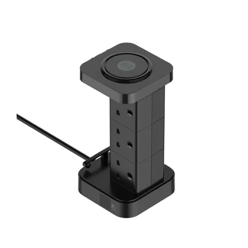 LDNIO SKW6457 6 Outlet USB Tower Extension Power Socket with 15W Wireless Charger
