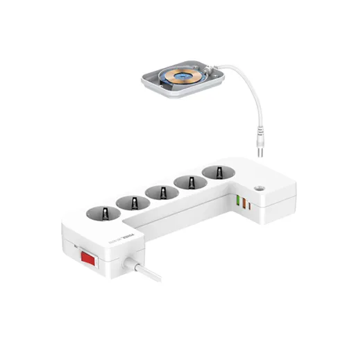 LDNIO SN5311W 2500W Management Power Strip Box with Wireless Charging