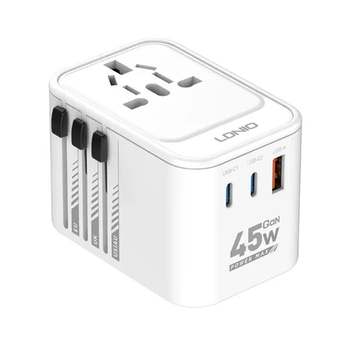 LDNIO Z8 3 USB Ports 45W GaN Travel Adapter