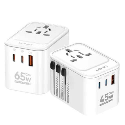 LDNIO Z8 3 USB Ports 45W GaN Travel Adapter