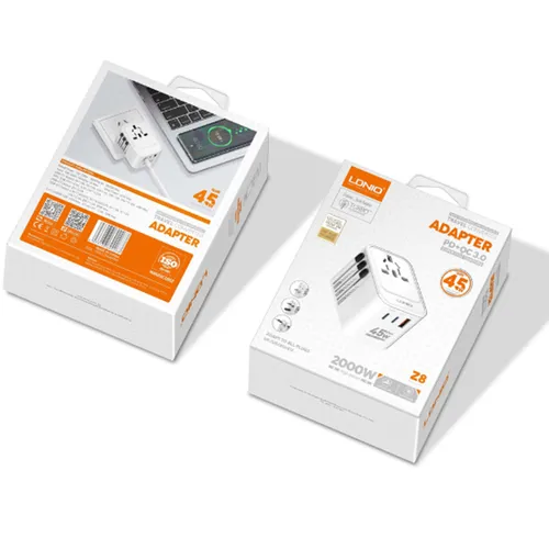 LDNIO Z8 3 USB Ports 45W GaN Travel Adapter