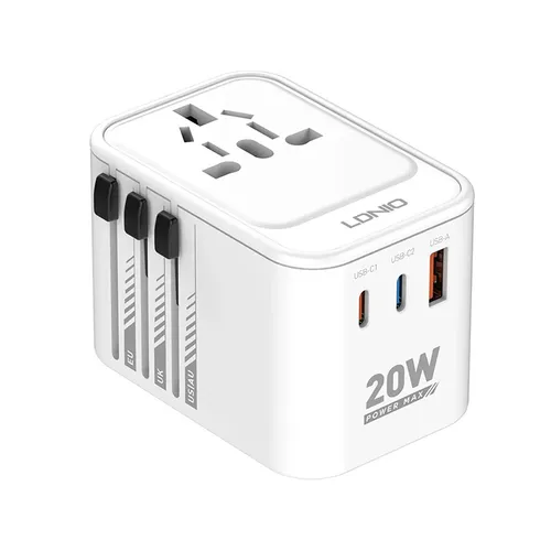 LDNIO Z9 20W 3 USB Ports GaN Travel Adapter