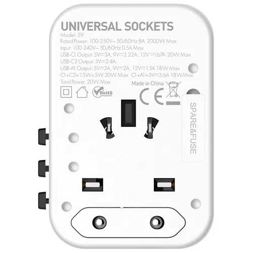 LDNIO Z9 20W 3 USB Ports GaN Travel Adapter