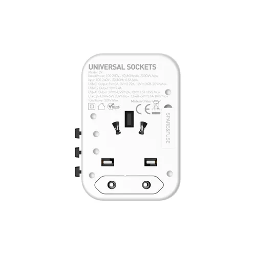 LDNIO Z9 3 USB Ports 20W GaN Travel Adapter