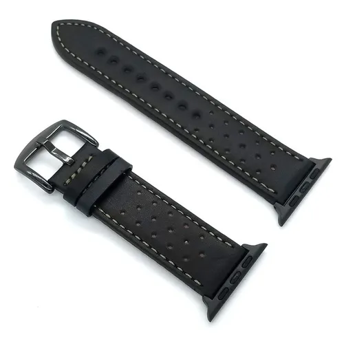 Leather Band For Apple watch 42mm - Black