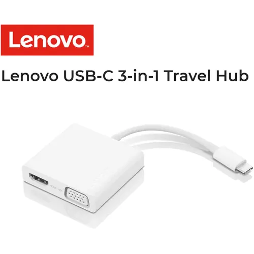 Lenovo 3-in-1 USB-C Travel Hub