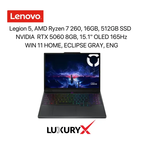 Lenovo Legion 5 AMD Ryzen 7 260 | RTX 5060 8GB | 15.1″ OLED 165Hz Gaming Laptop Sri Lanka