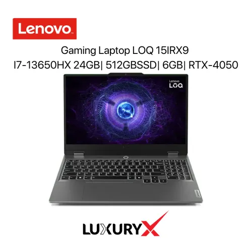 Lenovo LOQ 15IRX9: Core i7-13650HX, RTX 4050 Gaming Laptop 16GB|512GBSSD