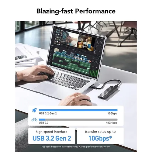 Lexar E350 M.2 SATA/NVMe SSD USB 3.2 Gen 2 Enclosure