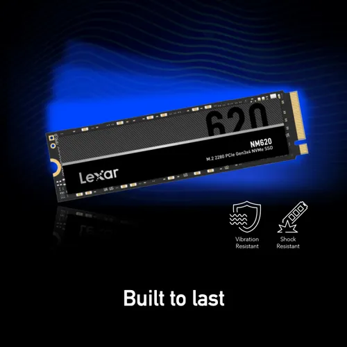 Lexar NM620 M.2 2280 512GB PCIe NVMe Internal SSD