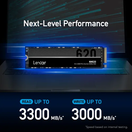 Lexar NM620 M.2 2280 512GB PCIe NVMe Internal SSD