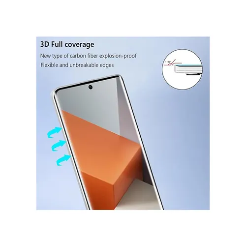 LITO 3D Full Glue Tempered Glass Screen Protector for Redmi Note 13 Pro Plus