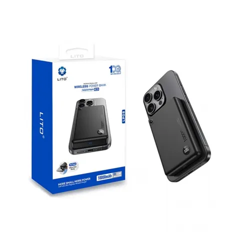 LITO LP08 15W 10000mAh Ultra Thin 3in1 Magnetic Power Bank