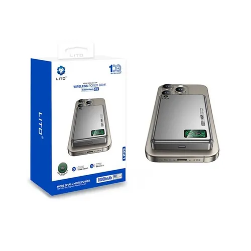 LITO LP09 15W 10000mAh Ultra Thin 3in1 Magnetic Power Bank