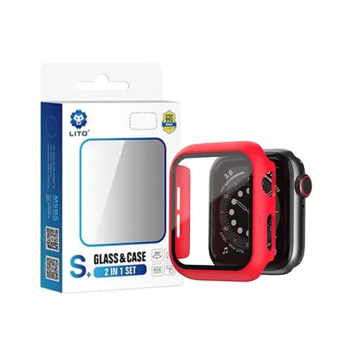 LITO S+ 2-in-1 Screen Protector and Case for Apple Watch 44mm