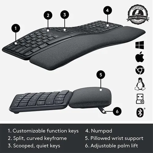Logitech ERGO K860 Wireless Ergonomic Keyboard