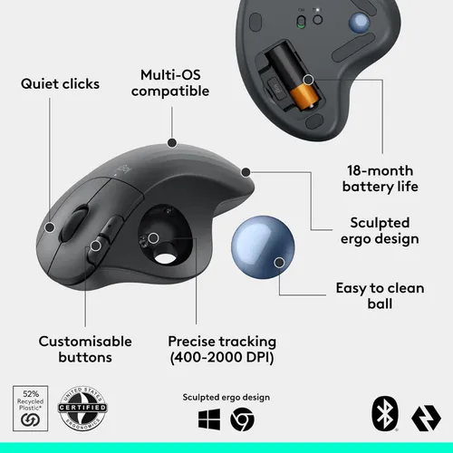 Logitech Ergo M575S Wireless Trackball Mouse