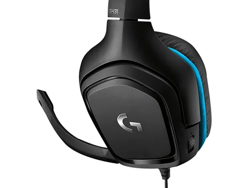 Logitech G431 Headset Leatherette 7.1 Surround Sound Wired Gaming Heads