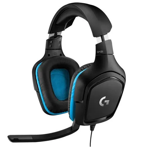 Logitech G431 Headset Leatherette 7.1 Surround Sound Wired Gaming Heads