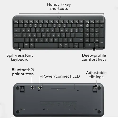 Logitech K250 COMPACT Bluetooth Wireless