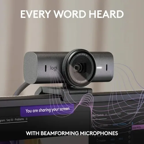 Logitech Master Series MX BRIO 4K Ultra HD Collaboration and Streaming Webcam