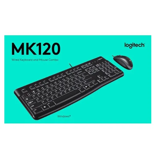 Logitech MK120 Corded Keyboard and Mouse Combo