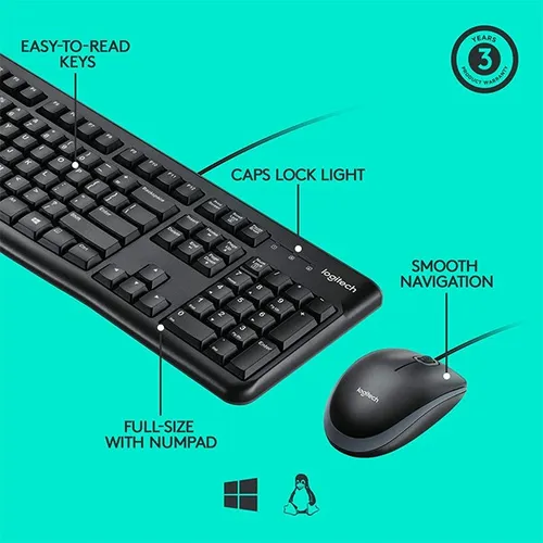 Logitech MK120 USB Keyboard and Mouse Combo