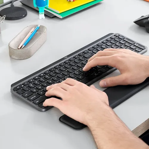 Logitech MX Keys Plus Wireless Keyboard with Palm Rest