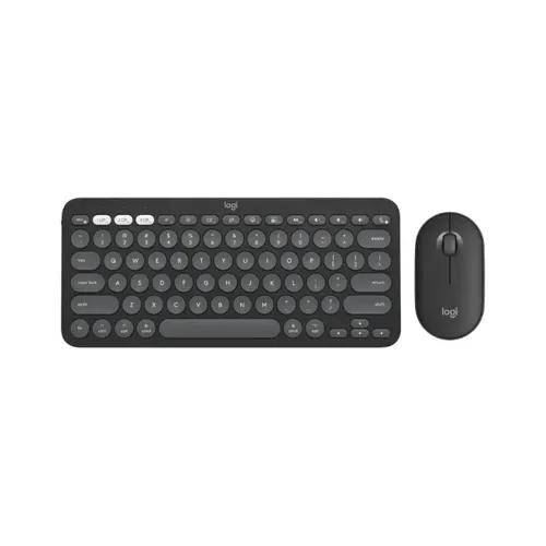 Logitech Pebble 2 Combo – Wireless Keyboard and Mouse – Tonal Graphite