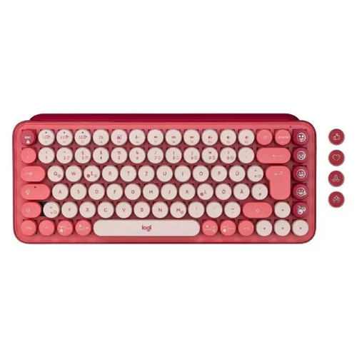 Logitech Pop keys Mechanical Typing Keyboard Wireless - Red