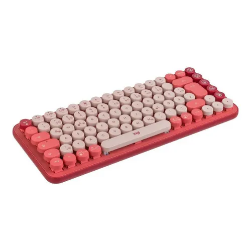 Logitech Pop keys Mechanical Typing Keyboard Wireless - Red