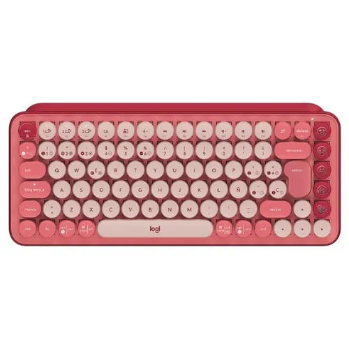 Logitech Popkeys Mechanical Typing Wireless Keyboard - Red