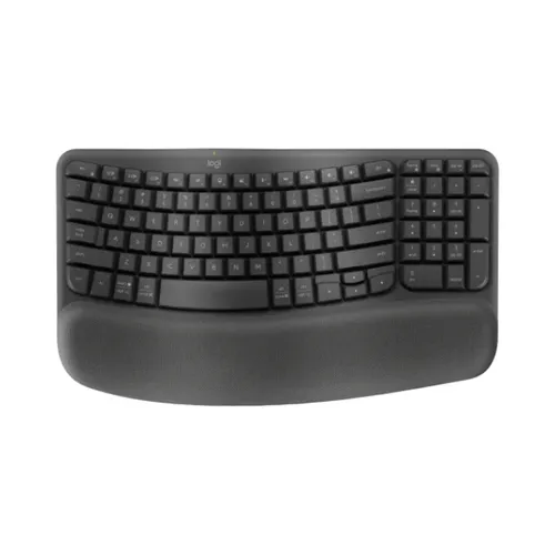 Logitech Wave Keys Wireless Economic Keyboard With Cushioned Palm Rest