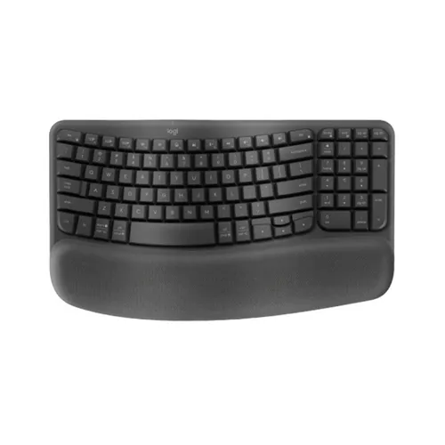 Logitech Wave Keys Wireless Ergonomic Keyboard with Cushioned Palm Rest
