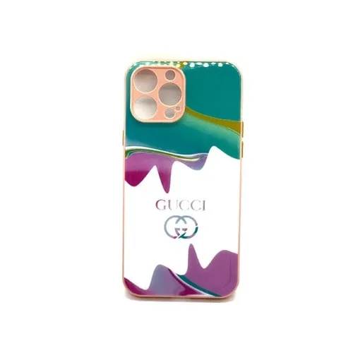 Logo Colorful Glass Back Cover for iPhone