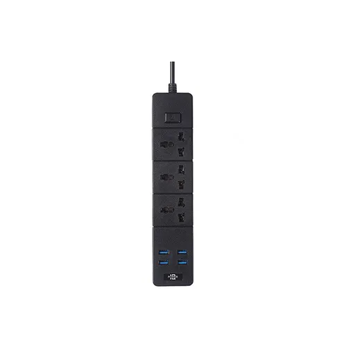 LUCKY HAWK LH-T18 3 Port 6.2A + 4 USB Surge Protection Power Extension Cord