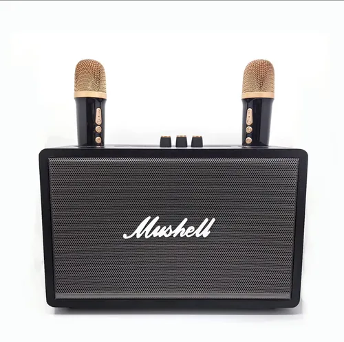 M28 Bluetooth Speaker with Dual Double Wireless MIC Wireless Bluetooth Dual Microphone Karaoke Speaker 3D Stereo Amplifier