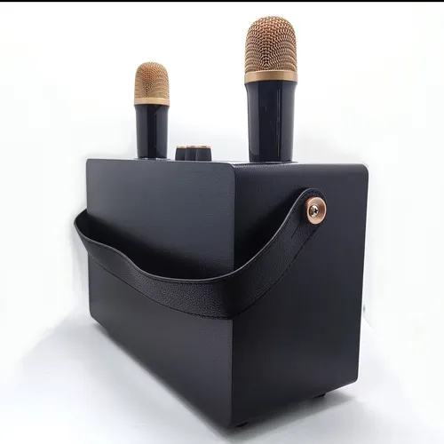 M28 Bluetooth Speaker with Dual Double Wireless MIC Wireless Bluetooth Dual Microphone Karaoke Speaker 3D Stereo Amplifier