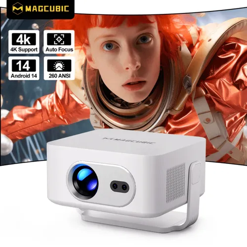 Magcubic HY300 Max 260 ANSI, 4K Android, Auto Focus, WiFi 6 Portable Projector