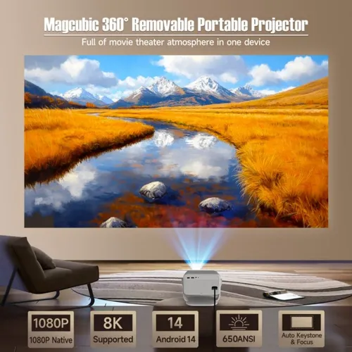 Magcubic L018 Home Theater Projector — Native 1080P Full HD, 650 ANSI Lumens