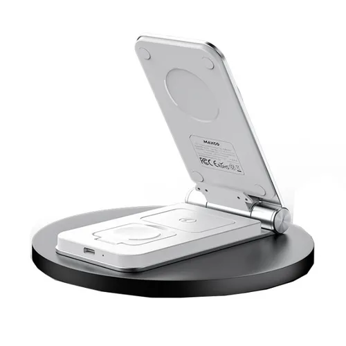 Maxco MW08 15w 3 In 1 Foldable Wireless Charger White