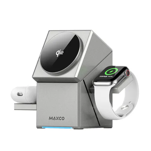 Maxco MW11 Geometry Series 3 In 1 Wireless Charger Tarnish