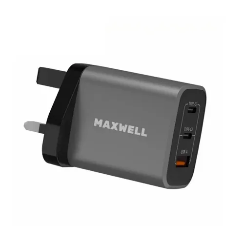 Maxwell 67W Hyper Boost 2 PD + 1 USB A - 3 Ports Fast Wall Charger