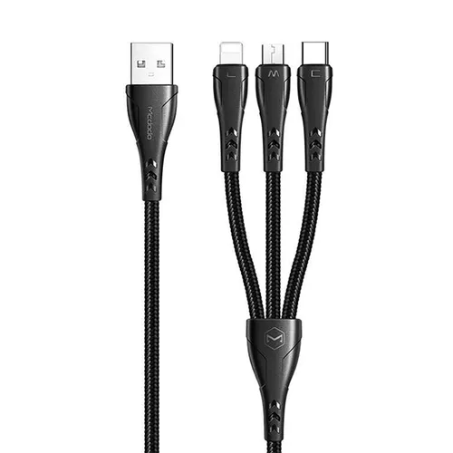 Mcdodo Mamba Series 3in1 Lightning+Micro USB+Type-C Cable