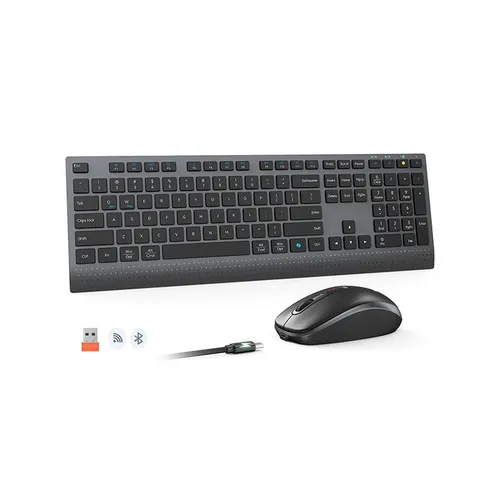 Meetion C2000 Dual Mode Bluetooth &amp; 2.4G Wireless Keyboard and Mouse Combo
